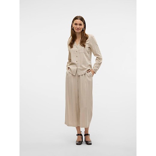 Vero Moda Spodnie w kolorze beżowo-czarnym ze sklepu Limango Polska w kategorii Spodnie damskie - zdjęcie 183625746
