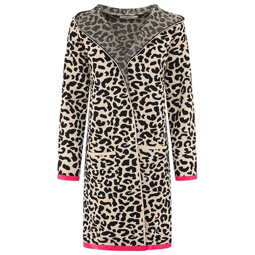 Sweter damski wielokolorowy Zwillingsherz z dekoltem w serek 