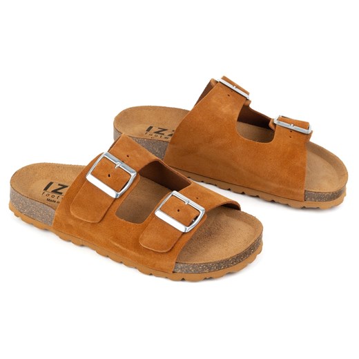 Vriston Buty damskie klapki regulowane izzi alex brandy brąz Vriston 41 ButyModne.pl