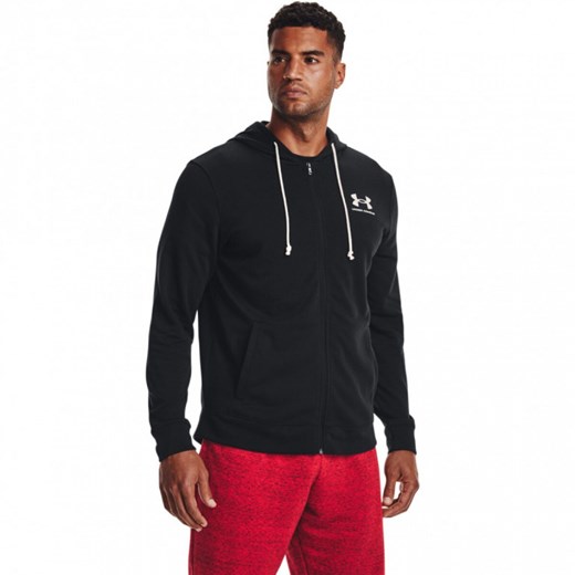 Męska bluza dresowa rozpinana z kapturem UNDER ARMOUR UA RIVAL TERRY LC FZ ze sklepu Sportstylestory.com w kategorii Bluzy męskie - zdjęcie 183628748