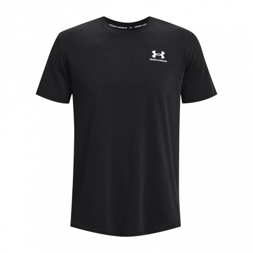 Męski t-shirt z nadrukiem Under Armour UA Logo Emb Heavyweight SS - czarny ze sklepu Sportstylestory.com w kategorii T-shirty męskie - zdjęcie 183628755