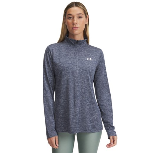 Damski longsleeve treningowy Under Armour Tech 1/2 Zip- Twist - szary Under Armour XL wyprzedaż Sportstylestory.com