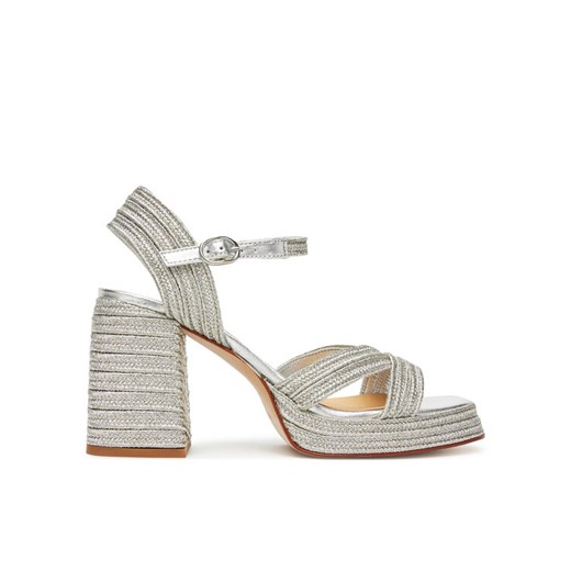 Espadryle Castañer Valle/142 023116 Srebrny ze sklepu eobuwie.pl w kategorii Espadryle damskie - zdjęcie 183629096