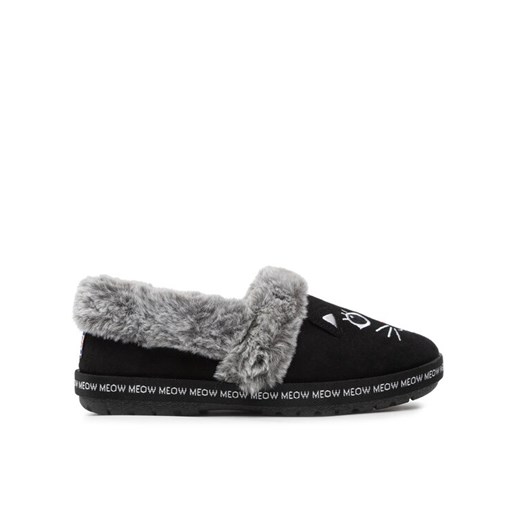 Kapcie Skechers Meow Pajamas 33355/BLK Czarny ze sklepu eobuwie.pl w kategorii Kapcie damskie - zdjęcie 183629176