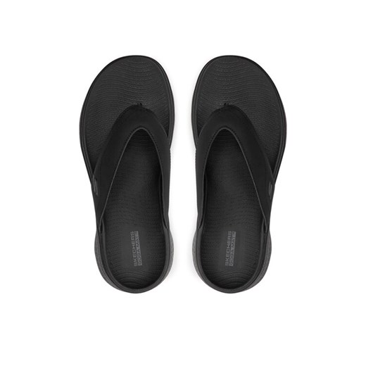 Japonki Skechers Go Walk Flex Sandal-Vallejo 229202/BBK Czarny ze sklepu eobuwie.pl w kategorii Klapki męskie - zdjęcie 183629258
