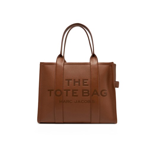 Torebka Marc Jacobs The Leather Large Tote Bag H020L01FA21 Brązowy ze sklepu eobuwie.pl w kategorii Torby Shopper bag - zdjęcie 183629405
