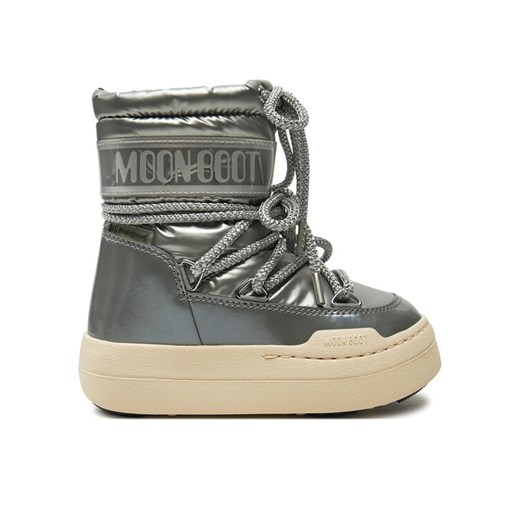 Śniegowce Moon Boot Junior Park Boot 80D3440020 Srebrny ze sklepu eobuwie.pl w kategorii Buty zimowe dziecięce - zdjęcie 183629439
