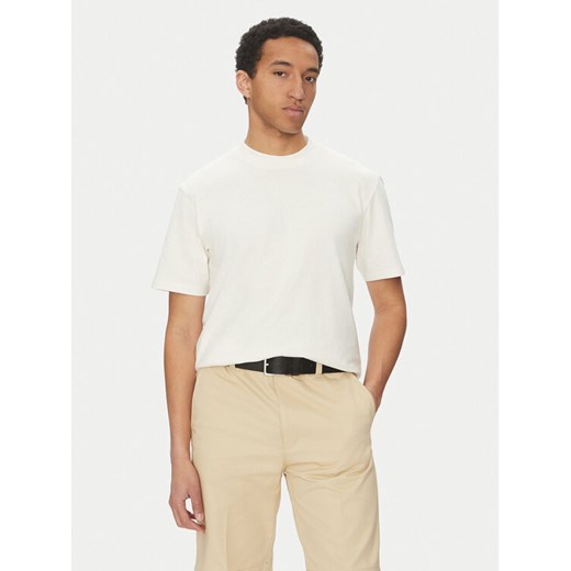 HUGO T-Shirt Dapolino 50488330 Écru Relaxed Fit ze sklepu MODIVO w kategorii T-shirty męskie - zdjęcie 183631339