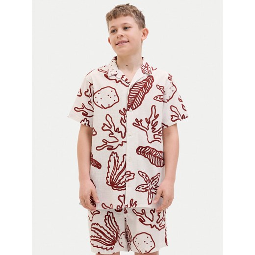 Jack&Jones Junior Koszula Luke 12277298 Écru Relaxed Fit ze sklepu MODIVO w kategorii Koszule chłopięce - zdjęcie 183631356
