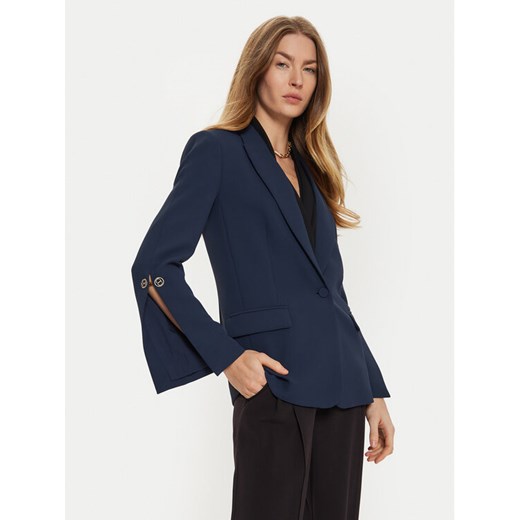 TWINSET Marynarka 242TP2350 Granatowy Regular Fit ze sklepu MODIVO w kategorii Marynarki damskie - zdjęcie 183631369
