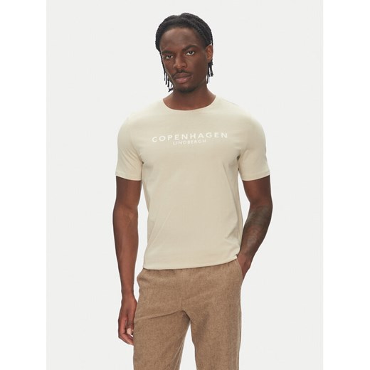 Lindbergh T-Shirt 30-400200 Beżowy Relaxed Fit ze sklepu MODIVO w kategorii T-shirty męskie - zdjęcie 183631555