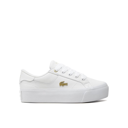 Lacoste Sneakersy 747CFA0005 Biały ze sklepu MODIVO w kategorii Trampki damskie - zdjęcie 183631578