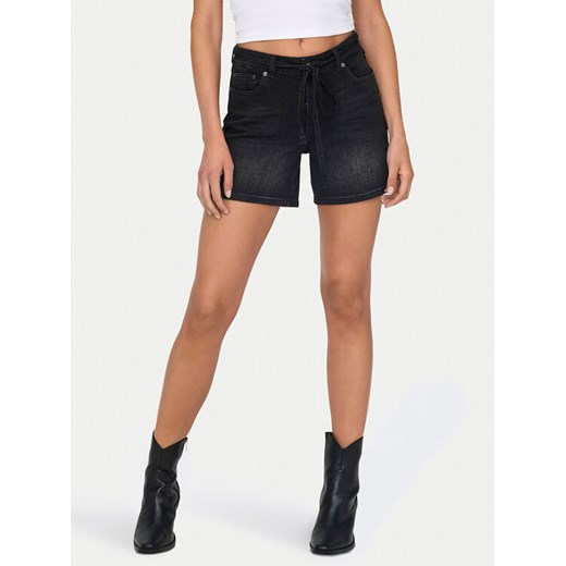 ONLY Szorty jeansowe Gianna 15340706 Czarny Regular Fit ze sklepu MODIVO w kategorii Szorty - zdjęcie 183631596