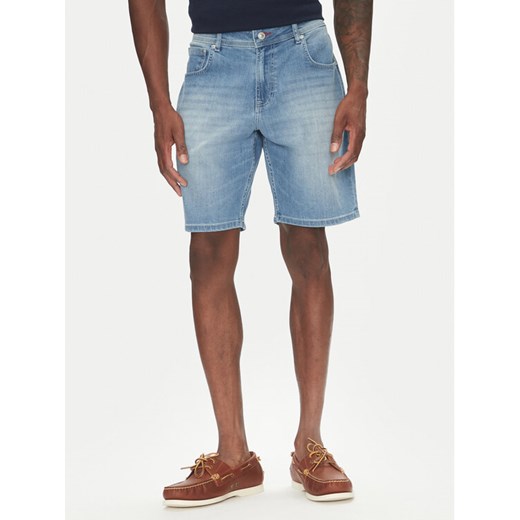 Hechter Paris Szorty jeansowe 26655 151362 Niebieski Regular Fit ze sklepu MODIVO w kategorii Spodenki męskie - zdjęcie 183631658