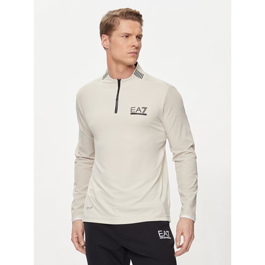 EA7 Emporio Armani Longsleeve 3DPT03 PJMLZ 1946 Szary Regular Fit ze sklepu MODIVO w kategorii T-shirty męskie - zdjęcie 183631679