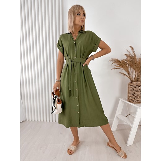 sukienka delina khaki one size ze sklepu UBRA w kategorii Sukienki - zdjęcie 183633827