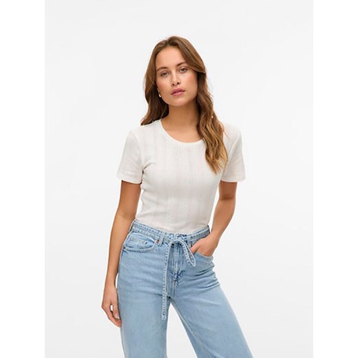 Vero Moda Koszulka w kolorze białym ze sklepu Limango Polska w kategorii Bluzki damskie - zdjęcie 183634069
