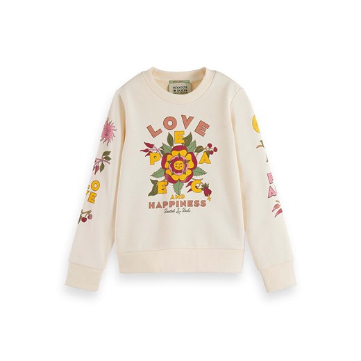 Scotch &amp; Soda Bluza w kolorze kremowym ze wzorem ze sklepu Limango Polska w kategorii Bluzy dziewczęce - zdjęcie 183634165