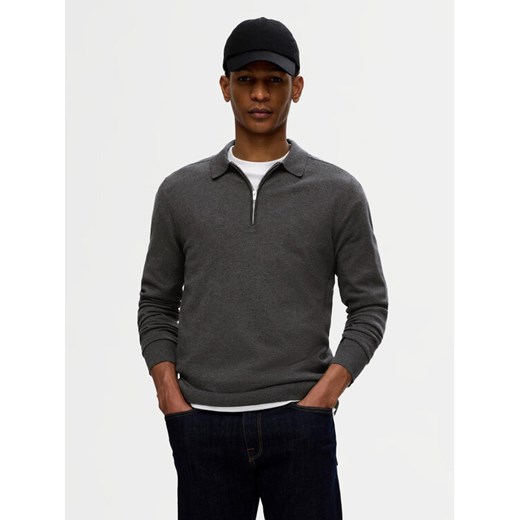 Selected Homme Sweter 16094271 Szary Regular Fit ze sklepu MODIVO w kategorii Swetry męskie - zdjęcie 183634958