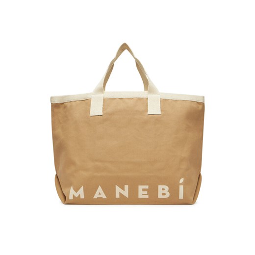 Manebi Torebka B 0.4 EY Beżowy ze sklepu MODIVO w kategorii Torby Shopper bag - zdjęcie 183634999