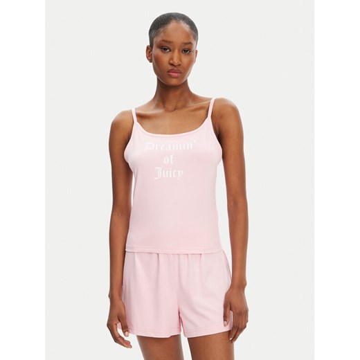 Juicy Couture Top Dream Of Vest JCLCT125505 Różowy Slim Fit ze sklepu MODIVO w kategorii Piżamy damskie - zdjęcie 183635005