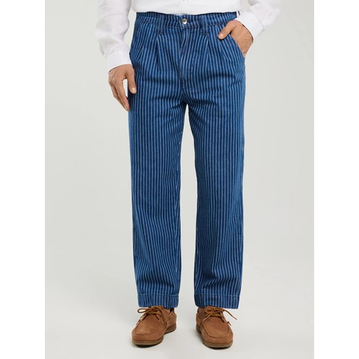 Jeansy męskie loose w prążek granatowe Temir 540 ze sklepu Big Star w kategorii Jeansy męskie - zdjęcie 183635969