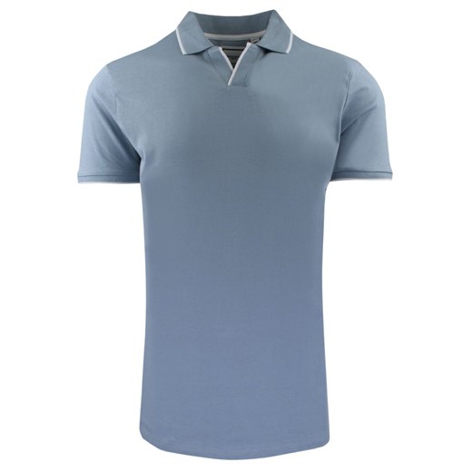 Oryginalna Koszulka Polo - Brave Soul - Niebieska TSBRSSS25poloFERRATsteelblue ze sklepu JegoSzafa.pl w kategorii T-shirty męskie - zdjęcie 183636055