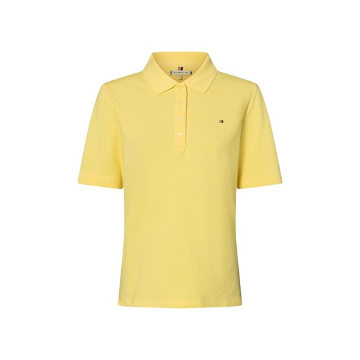 Tommy Hilfiger Damska koszulka polo Kobiety Bawełna żółty jednolity ze sklepu vangraaf w kategorii Bluzki damskie - zdjęcie 183636425