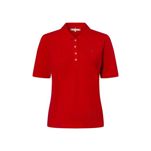 Tommy Hilfiger Damska koszulka polo Kobiety Bawełna czerwony jednolity ze sklepu vangraaf w kategorii Bluzki damskie - zdjęcie 183636427