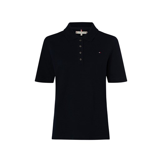 Tommy Hilfiger Damska koszulka polo Kobiety Bawełna granatowy jednolity ze sklepu vangraaf w kategorii Bluzki damskie - zdjęcie 183636428
