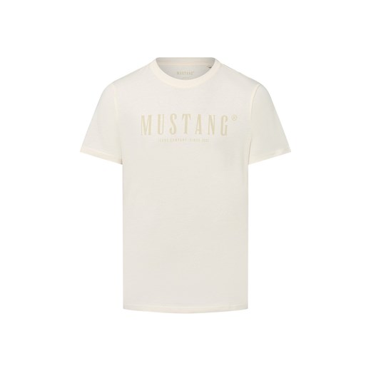 Mustang Koszulka męska - Austin Mężczyźni Bawełna piaskowy jednolity ze sklepu vangraaf w kategorii T-shirty męskie - zdjęcie 183636439