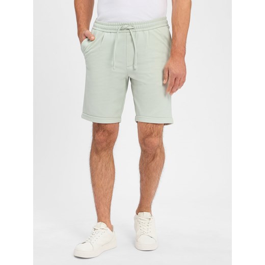 Nils Sundström Męskie szorty dresowe Mężczyźni miętowy wypukły wzór tkaniny ze sklepu vangraaf w kategorii Spodenki męskie - zdjęcie 183636476
