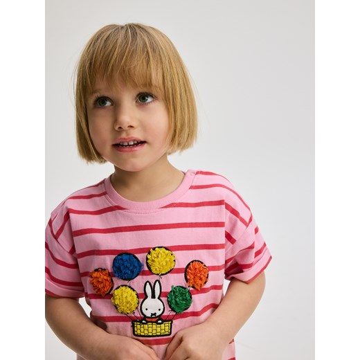 Reserved - T-shirt w paski Miffy - wielobarwny ze sklepu Reserved w kategorii Bluzki dziewczęce - zdjęcie 183636738