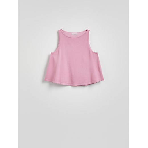 Reserved - Luźna bluzka z wiskozą - jasnofioletowy Reserved M Reserved