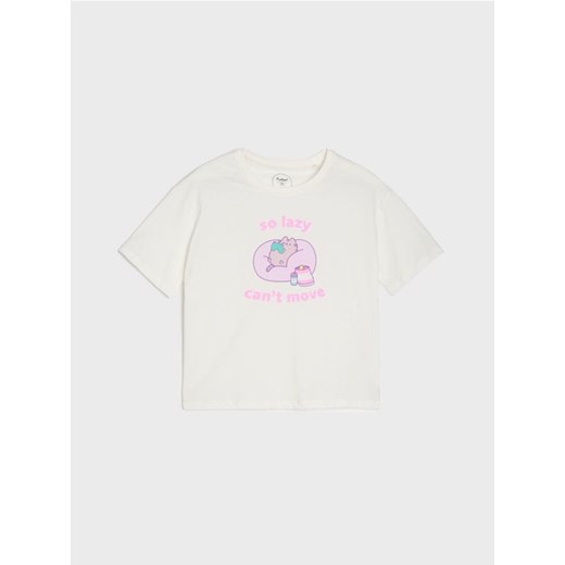 Sinsay - Koszulka Pusheen - kremowy ze sklepu Sinsay w kategorii Bluzki dziewczęce - zdjęcie 183638235