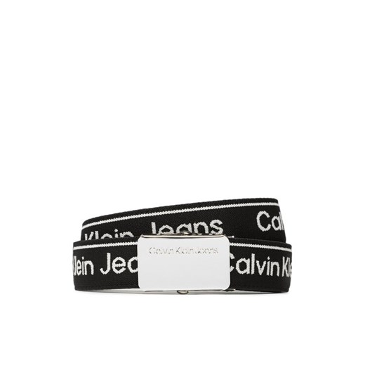 Pasek Dziecięcy Calvin Klein Jeans Logo Taupe Buckle Belt IU0IU00393 Czarny ze sklepu eobuwie.pl w kategorii Paski dziecięce - zdjęcie 183638765