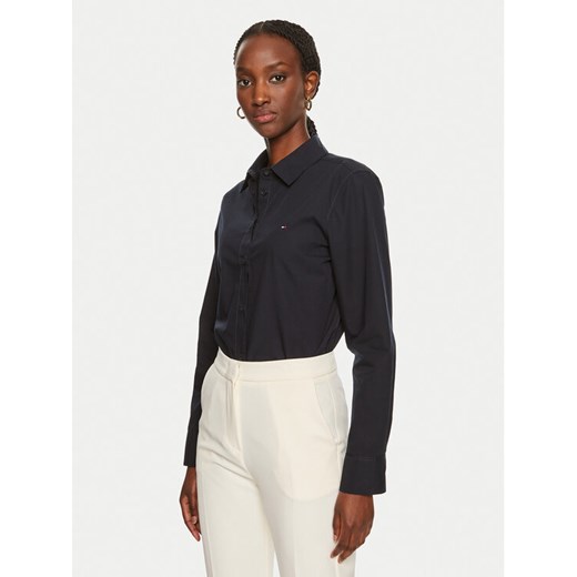 Tommy Hilfiger Koszula WW0WW43344 Granatowy Regular Fit ze sklepu MODIVO w kategorii Koszule damskie - zdjęcie 183639426