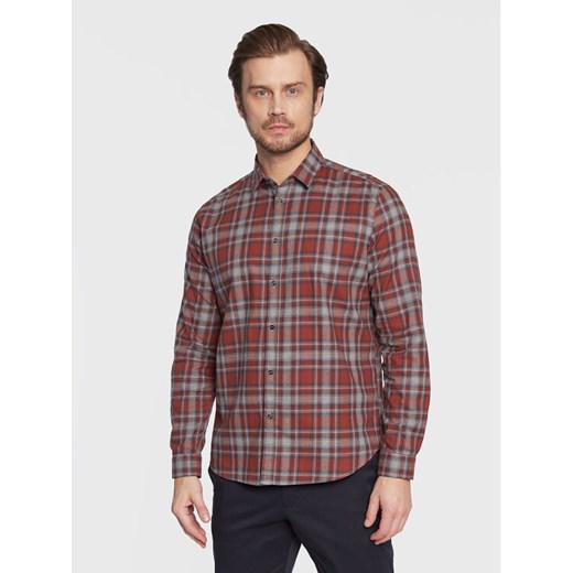 Sisley Koszula 5MQWSQ01A Czerwony Regular Fit ze sklepu MODIVO w kategorii Koszule męskie - zdjęcie 183639436