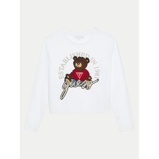 Guess Bluzka J4BI10 I3Z14 Biały Boxy Fit ze sklepu MODIVO w kategorii Bluzki dziewczęce - zdjęcie 183639485