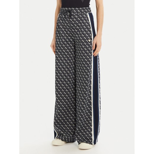 Guess Spodnie dresowe V5RB03 KCO90 Czarny Palazzo Fit ze sklepu MODIVO w kategorii Spodnie damskie - zdjęcie 183639508