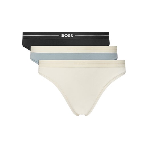 BOSS Komplet 3 par stringów 50510030 Kolorowy ze sklepu MODIVO w kategorii Majtki damskie - zdjęcie 183639526