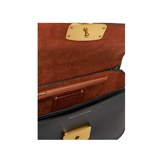 Listonoszka Coach czarna elegancka matowa 