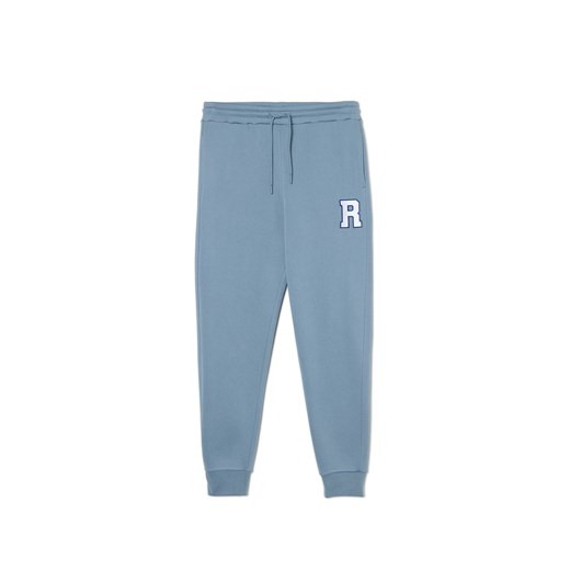 Cropp - Dresowe joggery regular z naszywką - surowy granatowy Cropp L Cropp