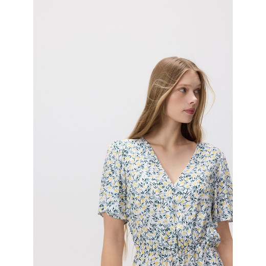 Reserved - Sukienka z wiskozy - żółty Reserved L Reserved