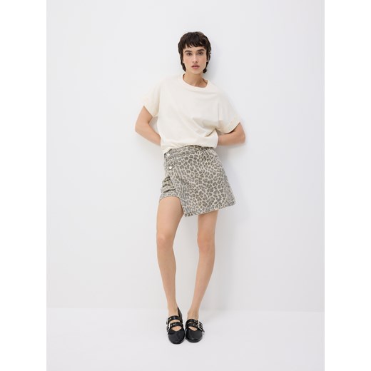 Reserved - Jeansowe spódnico-szorty - beżowy Reserved 42 Reserved
