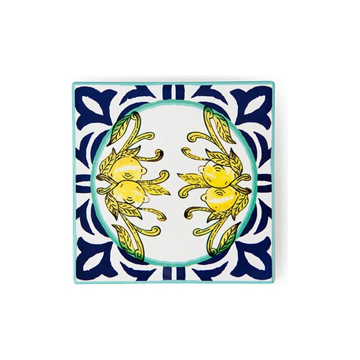 Trendy Kitchen by EXCÉLSA Podkładka w kolorze biało-niebiesko-żółtym pod garnek - 15 x 15 x 0,70 cm ze sklepu Limango Polska w kategorii Akcesoria kuchenne - zdjęcie 183642995