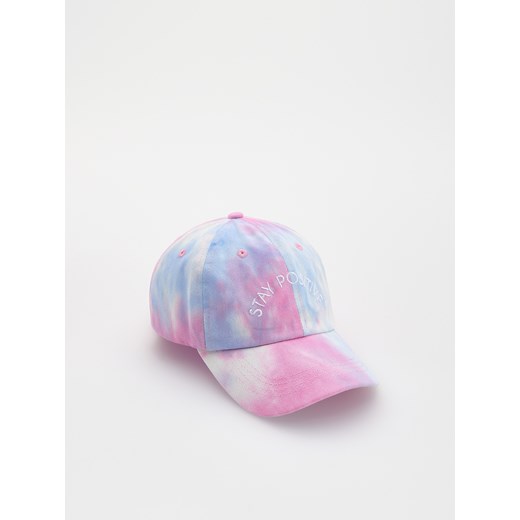 Reserved - Bawełniana czapka z daszkiem z efektem tie dye - lawendowy ze sklepu Reserved w kategorii Czapki dziecięce - zdjęcie 183643257
