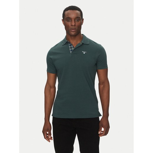 Barbour Polo Tartan MML0012GN89 Zielony Regular Fit ze sklepu MODIVO w kategorii T-shirty męskie - zdjęcie 183645385