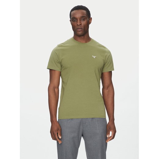 Barbour T-Shirt Essential Sports MTS0331OL39 Zielony Tailored Fit ze sklepu MODIVO w kategorii T-shirty męskie - zdjęcie 183645389