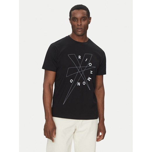 John Richmond T-Shirt UMP25020TS Czarny Regular Fit ze sklepu MODIVO w kategorii T-shirty męskie - zdjęcie 183645456